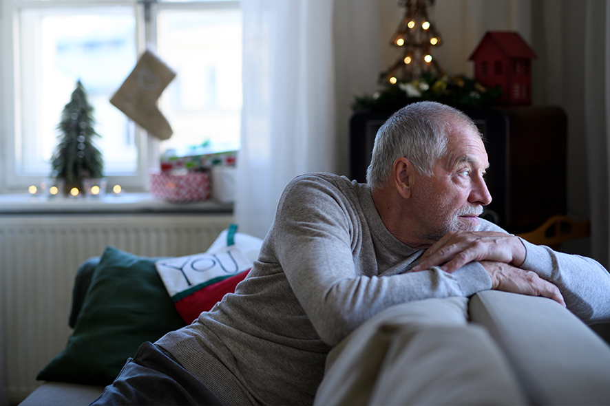 Depressione negli anziani durante le vacanze di natale