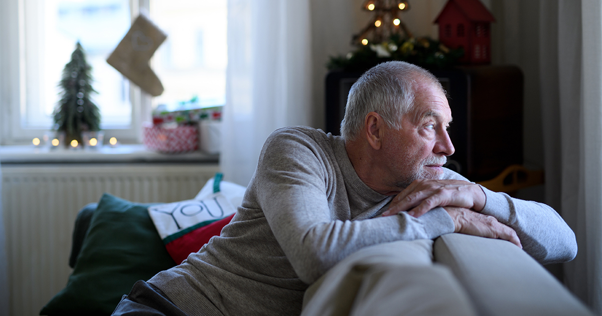 Depressione negli anziani durante le vacanze di natale